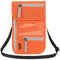 Brustbeutel Herren und Damen, MoreChioce Leichter Reisegeldbeutel Brieftasche Lässig Reisepasstasche Klein Reise-Organizer Nackentasche Umhängetasche für Reisepass, Ausweis und Dokument,Orange
