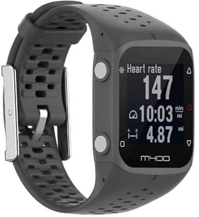 Strap-it Silikonarmband Grau - Passend für Polar M400 / M430 - Armband für Smartwatch - Ersatzarmband