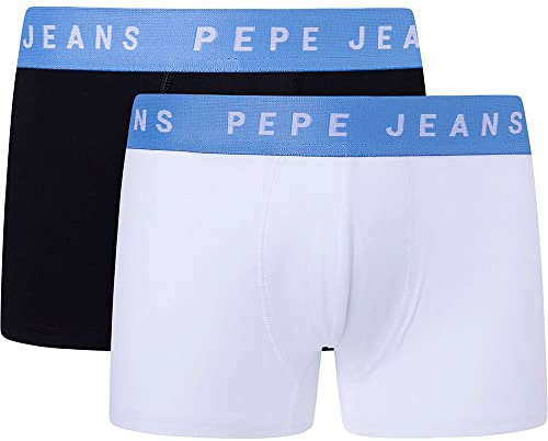 Pepe Jeans Herren Logo Tk Lr 2P Trunks, White (White), S (2er Pack)
