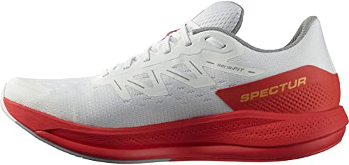 SALOMON Herren Shoes Spectur White/Poppy Red/BLZ Or Laufschuhe, Weiß/Mohnrot/Blazing Orange-Weiß, 46 EU
