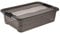 keeeper Aufbewahrungsbox mit Deckel und Schiebeverschluss, 28 l, Transparent, Crystal Grey