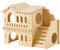 TOKAYIFE Hamsterhaus, Holzhaus für Haustiere, Kleintierversteck, natürliches Wohnhaus für Zwerghamster, Rennmaus, Ratte, Streifenhörnchen(MZ-115)