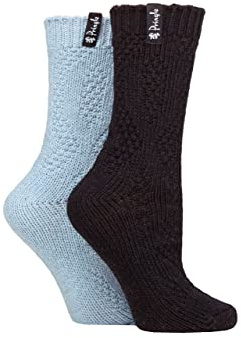 Pringle Women's Plain Boot Socks 2 Pairs | Medium Thickness, Breathable Wool Blend for Hiking Walking and Outdoors