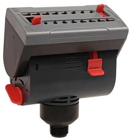 Eden 4-Way Adjustable Mini Turbo Oscillating Sprinkler Head for Lawn and Garden; 1/2 Inch Thread Connector Fits for Most Garden Tool Base (Model#16028)