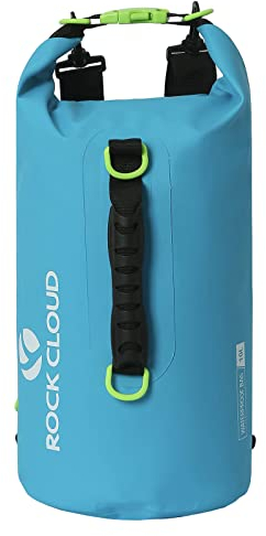 ROCK CLOUD Dry Bag Wasserdichter Trockensack für Kajakfahren, Rafting, Bootfahren, Strand, Surfen, Schwimmen, Kanu, Camping, Wandern, Angeln, Skifahren, Blau-Upgrade, (20L) UK, Dry Bag
