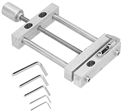 YyDDs Flachschraubstock Mini Clamp Metall Tischbohrmaschine Schraubstock Werkzeug mit Sechskantschlüssel für Holzbearbeitung Tischschraubstock
