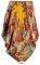 GLORIS Seidenschal Damen 90x90cm Gelb bunter Druck Elegante Seidentuch Haare Satintuch Halstuch Seide Bandana Tuch Kopftücher Damen Ansatz Haare Seide Bandana Tuch Kopftücher Damen Ansatz