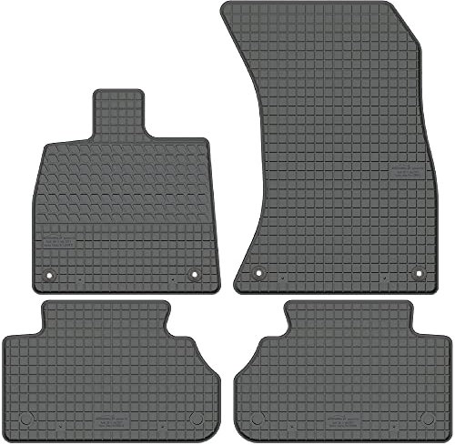 Maßgefertigte Auto Gummimatten, kompatibel mit Audi Q5 II von 2016 bis Jetzt - 4 teilige Gummifußmatten Set, Geruchlos & Abriebfest, Hochwertige Fußmatte Auto Accessoires