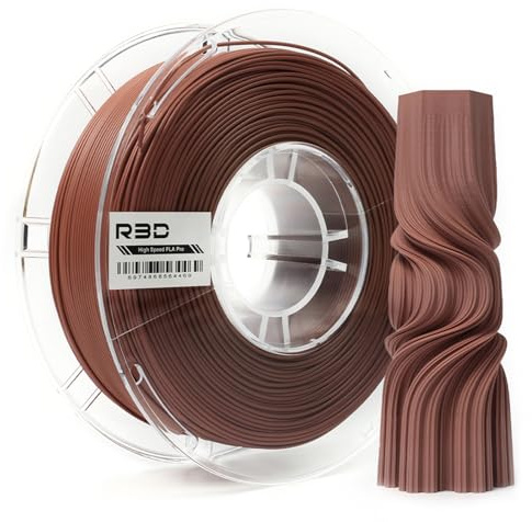 R3D PLA Pro Matte Terracotta High Speed Filament 1.75mm 1KG, 3D-Drucker-Filament für 30-600mm/s Hochgeschwindigkeitsdruck, Maßgenauigkeit +/- 0,02mm, 1kg Kunststoffspule, kompatibel mit AMS