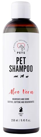 Pets Dog Shampoo für Hunde und Katzen 250ml - Vegan Hundeshampoo - Katzenshampoo - Hundepflege - Fellpflege Hund - Hundefell Shampoo - Empfindliche Hundehaut - Natürlich & Sanft Hundeshampoos