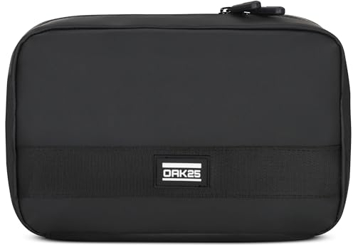 OAK25 Organizador Cables Negro - Essential Organizer - Elegante Bolsa para Cables para Viajes y Travel - Estuche Tecnológico Tech Pouch como Accesorio - Bolsa Electrónica de Material Reciclado