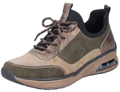 Rieker Damen M5660 Sneaker, Gelb, 38 EU