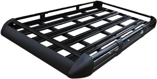 LAVIYE Dachgepäckträger Dachkorb Auto Gepäckträger für Jeep Renegade 2015-2022, Geeignet für Fahrzeuge mit Dachreling, stark und robust,B Black-L