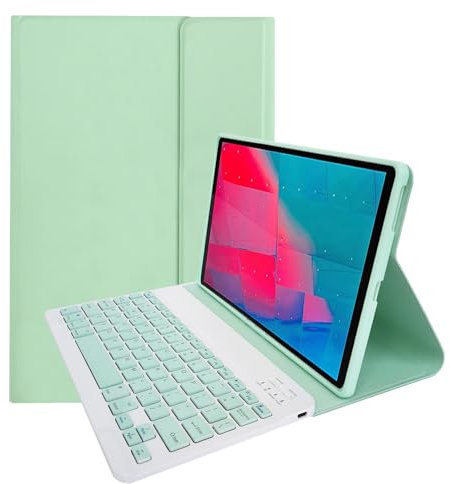 leleyo Étui Clavier pour Tablette Lenovo Tab M10 Plus 10,3 Pouces FHD (TB-X606F/TB-X606X) / K10 (TB-X6C6), Coque Intelligente avec Clavier Bluetooth sans Fil Amovible magnétique QWERTY, Vert