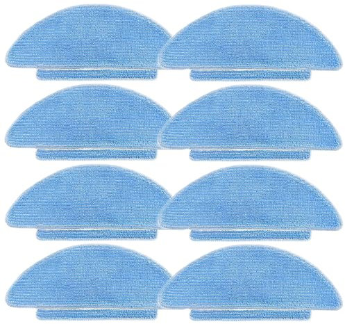MsDaos Set di Panni Mocio di Ricambio Compatibili con Tikom L9000 L8000, Honiture Q6 SE, Lubluelu SL60D / SG60 / SL61, Laresar L6 NEX Robot Aspirapolvere (8 Pack)
