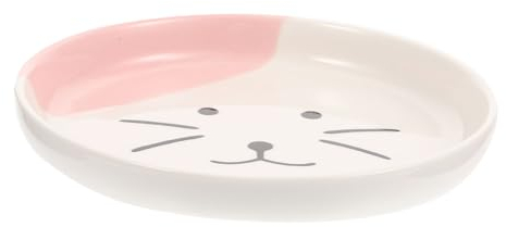 COLLBATH Ciotola Per Gatti in Porcellana Ciotola Rialzata Per Gatti Per Animali Domestici Facile Da Pulire Design Moderno