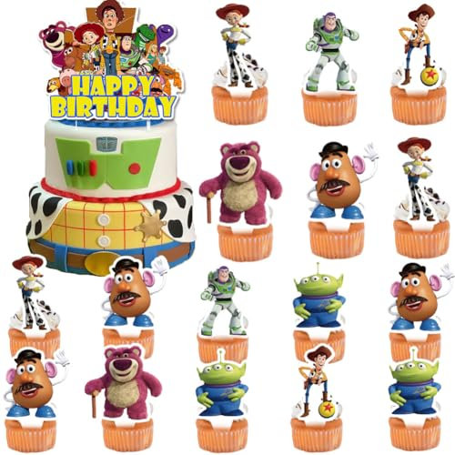 MGKEOUF 25pcs Story Cake Toppers - Birthday Decoration