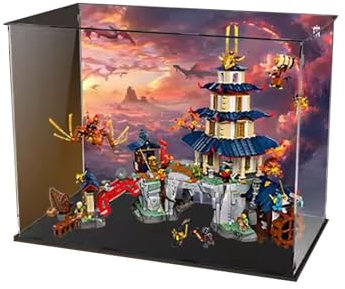 SONNIES Acryl-Vitrine für Lego 71814, transparente Box, Aufbewahrungsbox, Displaybox, staubdichte Box, kompatibel mit Lego 71814 (nur Hülle, kein Modell)