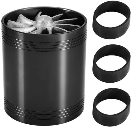 FREWSCN Turbonatore di Aspirazione dell'Aria per Hyundai Tucson 2015-2018,Auto Turbonatore Doppia Ventola Risparmio Carburante Supercaricatore Turbina Ventilatore Turbina Aspirazione,A-Black