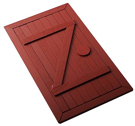 TOYANDONA 1pc Mini Wooden Door Dollhouse Door Fairy Tale Little Door Bonsai Decor Dollhouse Bedroom Furniture Retro Toys Mini Christmas Door House Furniture Bookshelf Decor Mini Toy Red
