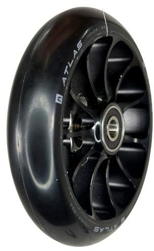 Ethic DTC Atlas Stunt-Scooter Rolle I Trick Tret Roller I Ersatzrad I Reifen I Sehr leicht I Profi (Schwarz, 110mm x 24mm x 8STD)