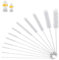 Pipe Tube Brush Pipe Cleaning Brushes, Nylon Drinking Straws Cleaner Brush 12 Pieces set for Washing Kettle Spout, Teapot Nozzle White