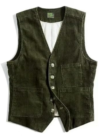 Fashion Workwear American Vintage Men's Vest Corduroy Jacket British Men Waistcoat Cords Outdoor Hunting Coats Male Clothing