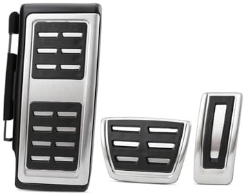 Pedalkappen Für VW Für Golf 7 Sportsvan R Für GTI MK7 2012-2018 Auto Kupplung Bremse Fußstütze Pedal Autopedalsatz(3 Pcs AT With Rest)