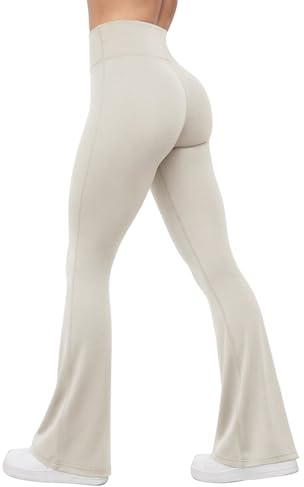 SMILODOX Schlaghose Leggings Damen Loreen, Flared Seamless Sportleggings, Slim Fit Booty Yogahose, Sporthose Blickdicht, Elastische Fitnessleggings für Workout, Gym, Yoga & Alltag
