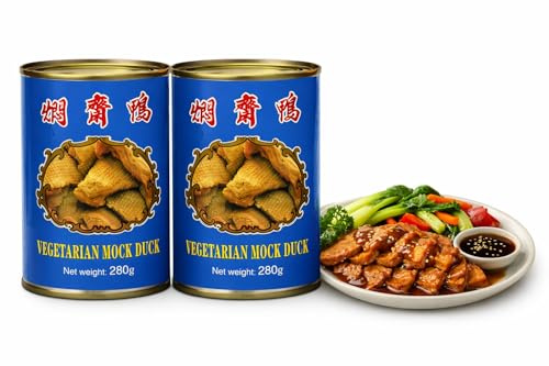 Wu Chang Vegetarian Mock Duck, Canned Plant-Based Meat Alternative, 280g, Pack of 2