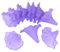 Blütenkelch-Perlen 10er-Pack 41x35mm Kelche Lilien Röcke Blumenkelch Farbauswahl, Farbe:flieder