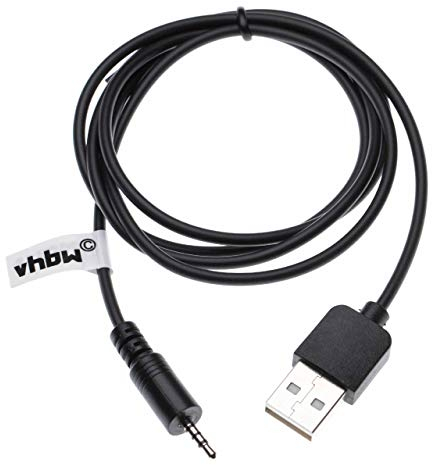 VHBW Jack Charging Cable Compatible with JBL Synchros E50BT, E50, E40BT, E40, J56, J56BT Headphones -USB to Aux Jack -Revised Version