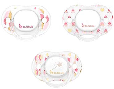 BADABULLE Lot de 3 Sucettes R�versibles Phosporescentes 12 - 36 mois