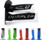 Doppler Radical Motorrad Motorroller Lenkergriffe Motorrad Griffe Griffgummis 2 Stück 1x 22mm + 1x 24-25mm (Weiß/Schwarz) Kompatibel mit BMW KTM Honda Yamaha KSR Aprilia Kawasaki Suzuki Piaggio