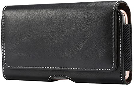 DFV mobile - Holster Horizontal Leather with Belt Loop für Casper Via M4 (2019) - Black