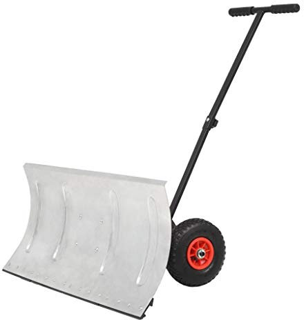 Tidyard Pala quitanieves Manual con Ruedas 100x44 cm Pala Universal Quitanieves Lanzador Nieve
