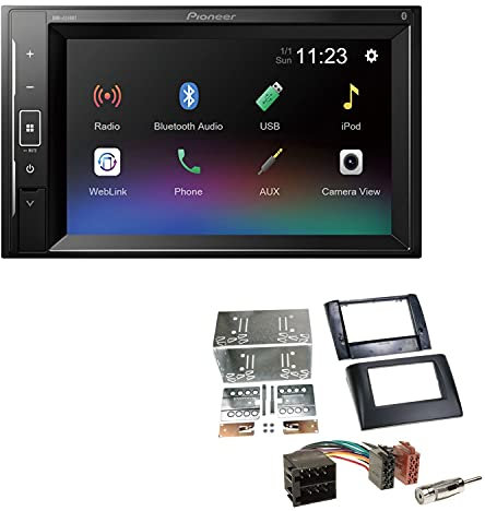 Pioneer DMH-A240BT 2-DIN Autoradio Bluetooth USB passend für FIAT Stilo 2001-2008 schwarz