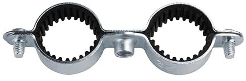 PROFIX Collier Double Isophonique acier zingué - Pas 7x150 Ø20 - Boite de 25 - Collier de serrage