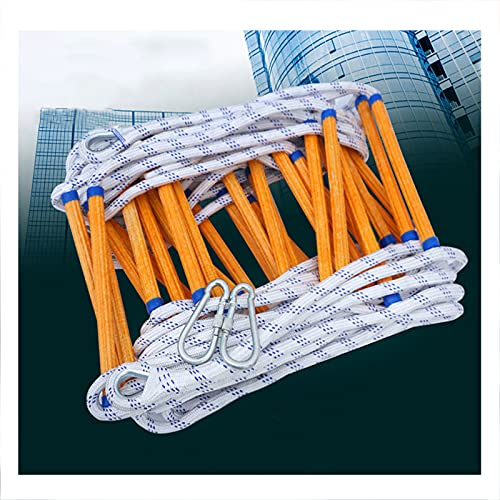 ZXCVBAS Rettungsseilleiter,Mehrzweckleiter,Notfall-Evakuierungs-Leiter, Heim-Hochhaus-Flucht-Haltbare Polyester-Seilleiter/Feuerleiter-Leiter, 35m/114.82ft