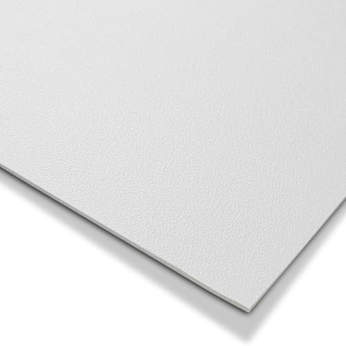 KARAT Revêtement de sol CV Expotop - Sol en PVC - Antidérapant et facile d'entretien - Moquette de Sol en PVC Pour Cuisine Salon Couloir Salle de bain - Sans phtalates (100 x 150 cm, Blanc)