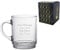 Personalised Engraved 260ml Glass Tea and Coffee Mug with Gift Box