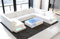 Sofa Wohnlandschaft Ragusa Ledersofa U Form - mit LED Beleuchtung, verstellbare Kopfstützen/Lederfarben wählbar/Ausrichtung wählbar (Lange Seite rechts, White)