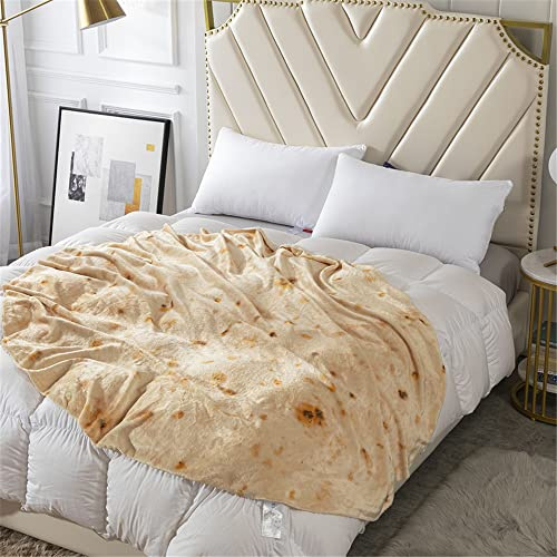 Lukery Kuscheldecke Flauschig, Dicke Warm Burritos Couchdecke Extra Weich Wohndecke als Sofadecke, Tagesdecke oder Couchdecke (180CM,Runde Pfannkuchen)