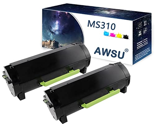 AWSU Toner kompatibel mit Lexmark MS312dn MS415dn MS310 MS310D MS310dn MS315dn MS410d MS410dn MS510 MS510dn MS610de MS610dn MS610dte MS610dtn 502H 50F2H00 50F2H0E 502H50F 50F2000 XXL 5000 Seiten