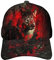 KJHBVND Baseballkappe für Herren und Damen, schwarz, dunkler Wolf, blutig, rot, Hip-Hop-Kappen, Papa, Trucker-Kappe, verstellbare Snapback-Hüte, Schwarz , One size