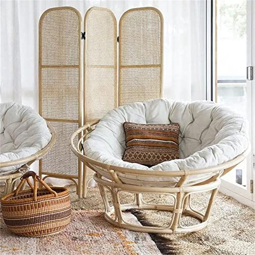 Morbuy Papasansessel Kissen Sitzauflage, Runde Form Rundes Dicke Stuhlkissen Bequem & Weich Sitzkissen Hängesessel für Indoor Outdoor Garten Stuhlauflage (120x120CM,Weiß)
