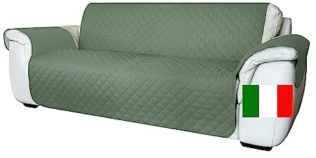 Moonange - Copridivano 2 Posti - Copridivano con Braccioli - Seduta 120 cm - Impermeabile - Reversibile - Antiscivolo - Antimacchia - Antigraffio - Antipelo - Copridivano moderno - Verde