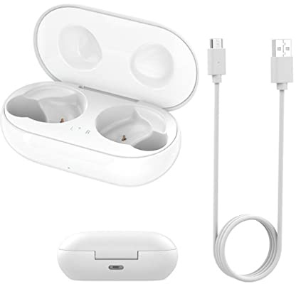 Ladegerät Box für Samsung Galaxy Buds/Buds + Headset Ladecase Ersatz, Ladehülle mit Ladekabel für Galaxy SM-R170/SM-R175 Earbuds Aufbewahrungsbox und Ladestation