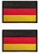 LJFEA 2 Stücke Deutschland Flaggen Patch Gestickt Abzeichen mit Klett Deutsch Applikationen für Kleidung Taschen Rucksack Uniform Weste Hundegeschirr Militär Taktisch Draussen Jersey