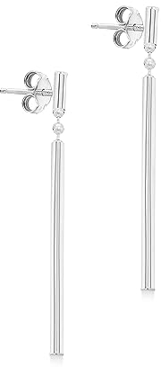 Amazon Essentials Ohrhänger aus 9-karätigem Weißgold (ehemals Amazon Collection)